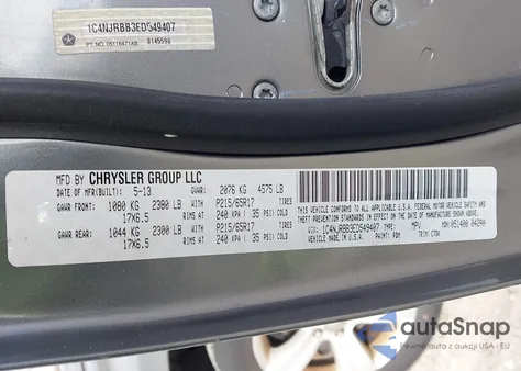 2014 Jeep Patriot Sport z USA, uszkodzony, nr VIN 1C4NJRBB3ED549407